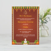 スレッド式招待状、Upanayan Card 招待状 (スタンド正面)