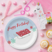 スレディングウィンターキッズ誕生日紙パーティープレート ペーパープレート (パーティー)