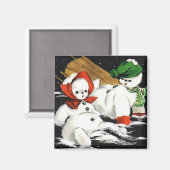 スレディングスノーキッズヴィンテージ磁石 マグネット (正面/裏面)