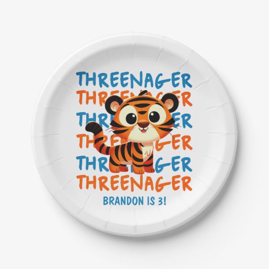スレネガータイガーボーイ3rd誕生日パーティー ペーパープレート (正面)