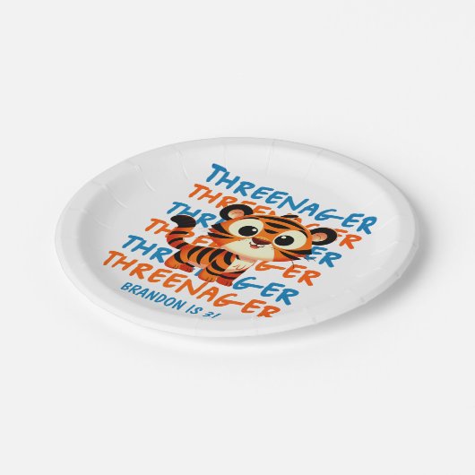 スレネガータイガーボーイ3rd誕生日パーティー ペーパープレート (アングル)