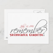 スレブレニカ大虐殺を思い出す ポストカード (正面/裏面)