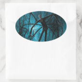 スレンダー男のオーバルステッカー 楕円形シール (バッグ)