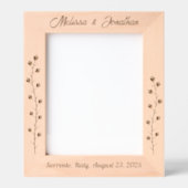 スレンダー結婚フラワーカップル記念日8x10 レーザー彫刻フレーム (正面)