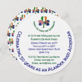 スレンダー アイリッシュ USA シャムロック 誕生日カスタマイズ 招待状 (正面/裏面)