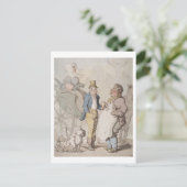 スレンダー・ビリー、軽食を取る旅行者(w/c) ポストカード (スタンド正面)