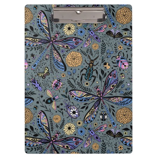 スレーター灰色のドゥードルバグ クリップボード (正面)