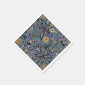 スレーター灰色のドゥードルバグ スタンダードカクテルナプキン (角)