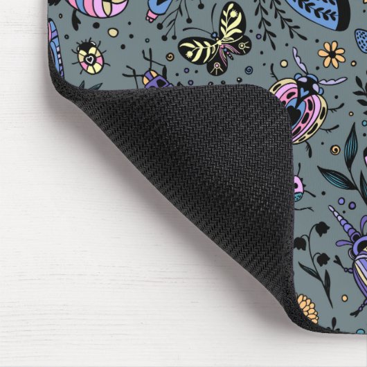 スレーター灰色のドゥードルバグ マウスパッド (コーナー)