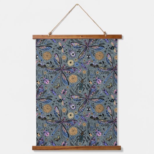 スレーター灰色のドゥードルバグ 吊り下げ型タペストリー (正面)