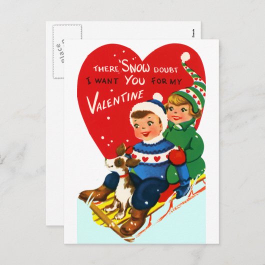 スレーディンのバレンタイン シーズンポストカード (正面/裏面)