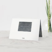 スレートグレイの漆喰の感謝カード サンキューカード (裏面)