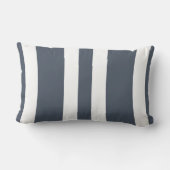 スレートグレー及び白のストライプな腰神経の枕ギフト ランバークッション (裏面)