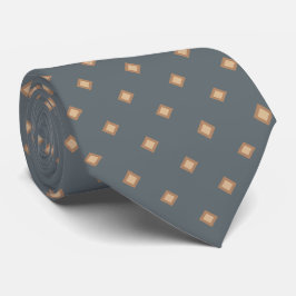 スレートグレー コーヒーラテ ダイヤモンド ドット柄 ネクタイ