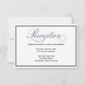 スレートブルーの結婚式受付案内カード 招待状 (正面)