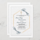 スレートブルーフェンスの招待状 招待状 (正面/裏面)