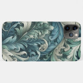 スレートブルー・テアル・グリーン・グレー・ペイズリーアート柄 Case-Mate iPhoneケース (裏面(横))