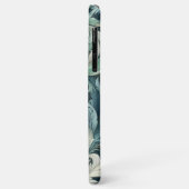 スレートブルー・テアル・グリーン・グレー・ペイズリーアート柄 Case-Mate iPhoneケース (裏面/左)
