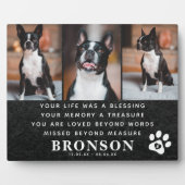 スレートペットロスメモリアル名言&写真コラージュ フォトプラーク (正面)