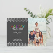 スレート調ホリデーウィッシュ写真グリーティングカード シーズンカード (スタンド正面)