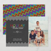 スレート調 ホリデー ウィッシュ フォト グリーティング フラット カード (正面/裏面)