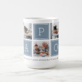 スレート | カスタムPapou 5フォトカラーブロックコラージュ コーヒーマグカップ (中央)