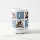 スレート | カスタムPoppy 5 Photo Colorblockコラージュ コーヒーマグカップ (中央)