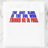 スレーブ最高の 長方形シール (バッグ)