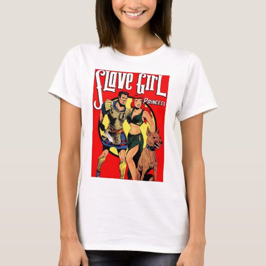 スレーブGirl_Slaveロマンス2ヴィンテージ漫画 Tシャツ (正面)