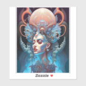 スレ風変わりアルエイリアン女性芸術 シール (シート)