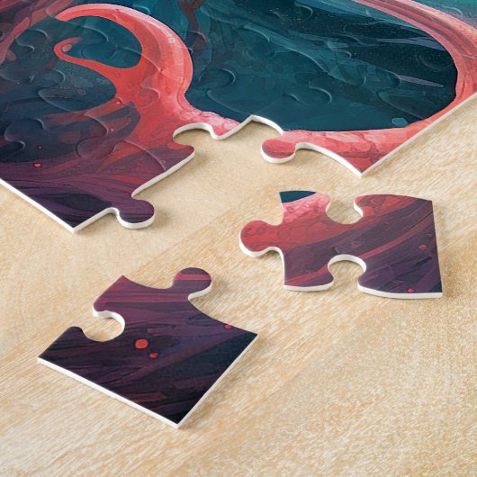 スレ風変わりアルエイリアン女性芸術 ジグソーパズル (側面)