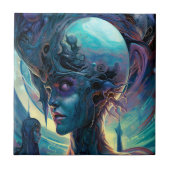 スレ風変わりアルエイリアン女性芸術 タイル (正面)