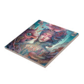 スレ風変わりアルエイリアン女性芸術 タイル (側面)