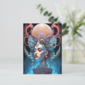 スレ風変わりアルエイリアン女性芸術 ポストカード (スタンド正面)