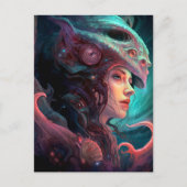 スレ風変わりアルエイリアン女性芸術 ポストカード (正面)
