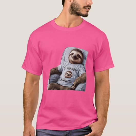スロおもしろいスモード有効化デザイン Tシャツ (正面)