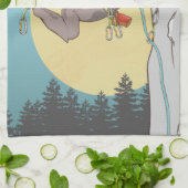 スロおもしろいスロック登山 キッチンタオル (折り畳み)