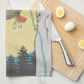 スロおもしろいスロック登山 キッチンタオル (四つ折り)