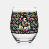 スロおもしろいス引用文オールオーバープリント ステムなしワイングラス (裏面)