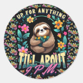 スロおもしろいス引用文オールオーバープリント ラウンドシール (正面)