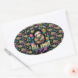 スロおもしろいス引用文オールオーバープリント 楕円形シール