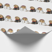 スロおもしろいス新郎新婦結婚ズ ラッピングペーパー (角)