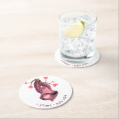 スロおもしろいス紙コースタースマイル-カスタム文字 ラウンドペーパーコースター (インサイチュ)