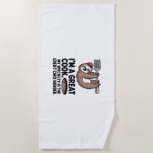 スロおもしろいス調理師つるのフォーク ビーチタオル (正面)