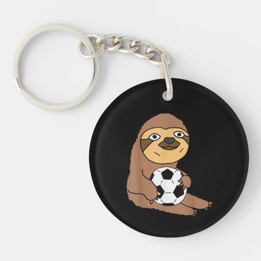 スロおもしろいス遊サッカー キーホルダー (正面)