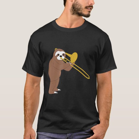 スロおもしろいス遊・トロンボーン・ブラス音楽 Tシャツ (正面)