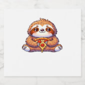 スロおもしろいス食べピザかわいい動物愛好家クラス スパークリングワインラベル (シングルラベル)