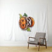 スロおもしろいス食べピザかわいい動物愛好家クラス タペストリー (インサイチュ(横))