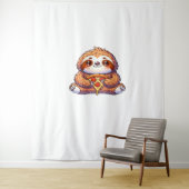 スロおもしろいス食べピザかわいい動物愛好家クラス タペストリー (インサイチュ)