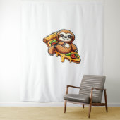 スロおもしろいス食べピザかわいい動物愛好家クラス タペストリー (インサイチュ)